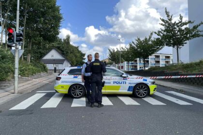 Politiet massivt tilstede i boligområde