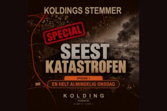 Cover til podcast special om Seest-katastrofen fra Koldings Stemmer episode 1 En helt almindelig onsdag
